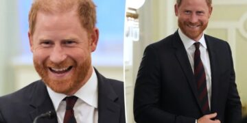 Prince Harry is all smiles as he breaks cover on same day he announces UK return