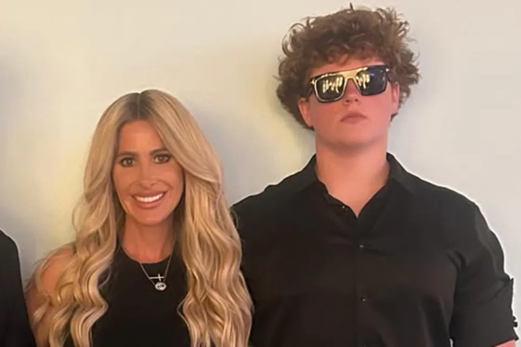 Woman with long blonde hair and a man in sunglasses.