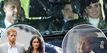 Kate Middleton smiles as she steps out with Prince William, King Charles days after Harry and Meghan’s UK move bombshell