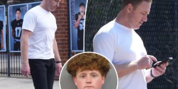 Kroy Biermann steps out for first time since teen son KJ’s sexual assault arrest