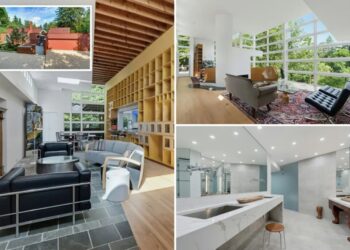 Architect’s ‘upside-down wedding cake’ home hits the market for first time