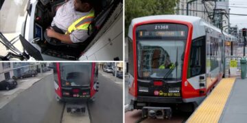 Shocking moment train operator dozes off before slamming into another train caught on camera