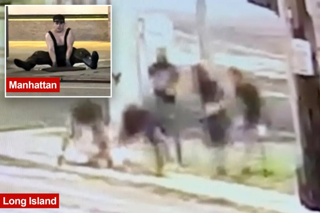 Five Long Island ‘mole people’ seen crawling into manhole — week after headlamp-wearing trio emerged in NYC