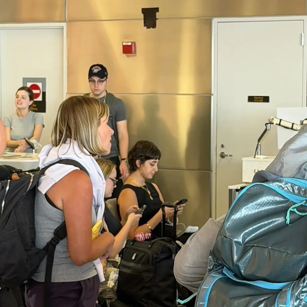 Duwaji was spotted at Newark International Airport on June 29
