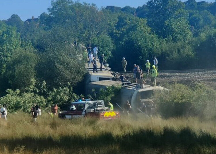 Two Seriously Injured When Train Derails in Southern England