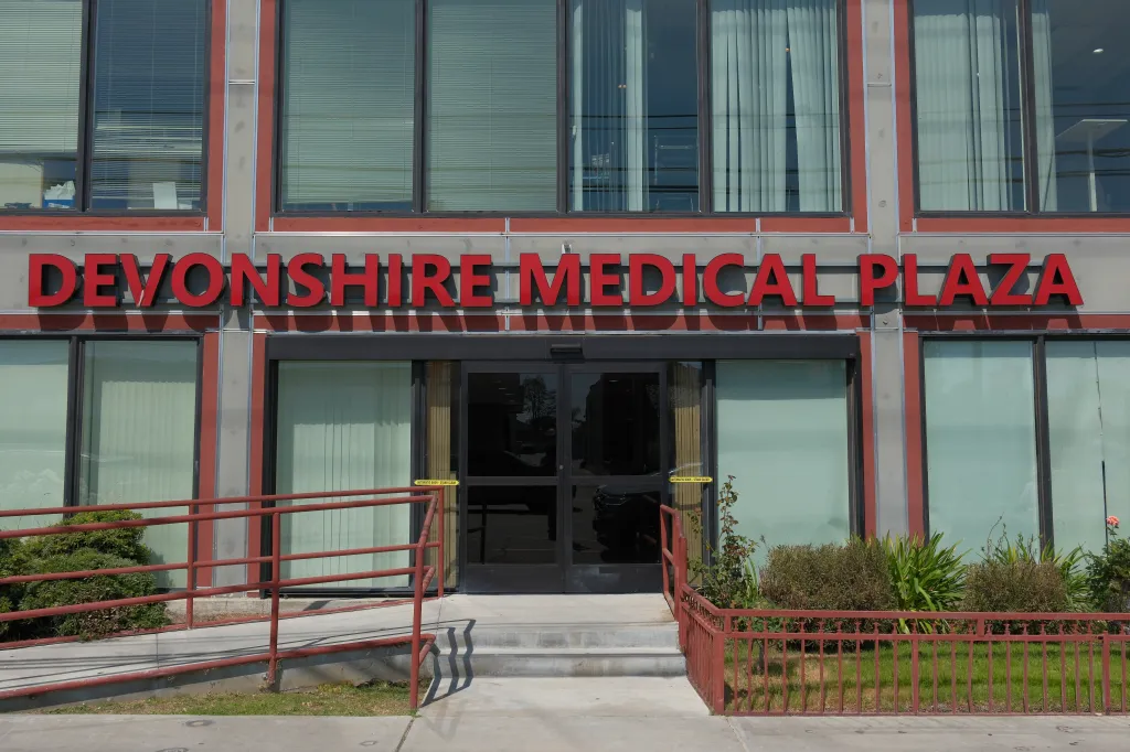 The Devonshire Medical Plaza building, where the main office of an attending physician for dozens of hospices in California is located.
