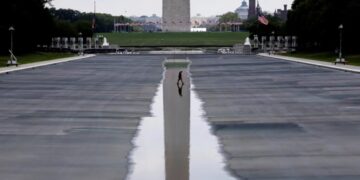 Trump blasts Pirro after she admitted Reflecting Pool damage was caused by botched installation and blamed Interior Dept. for not sharing information