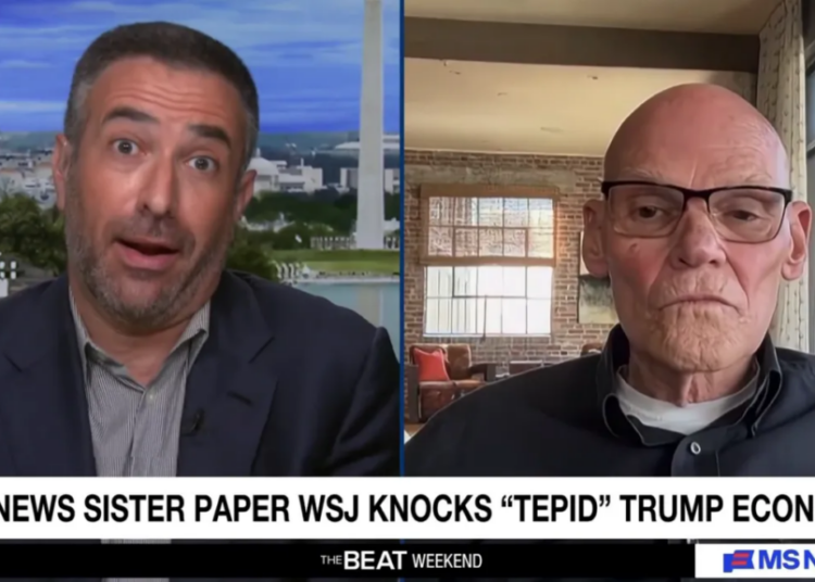 ‘You’re trolling’: MS NOW host in disbelief at astounding James Carville Trump prediction