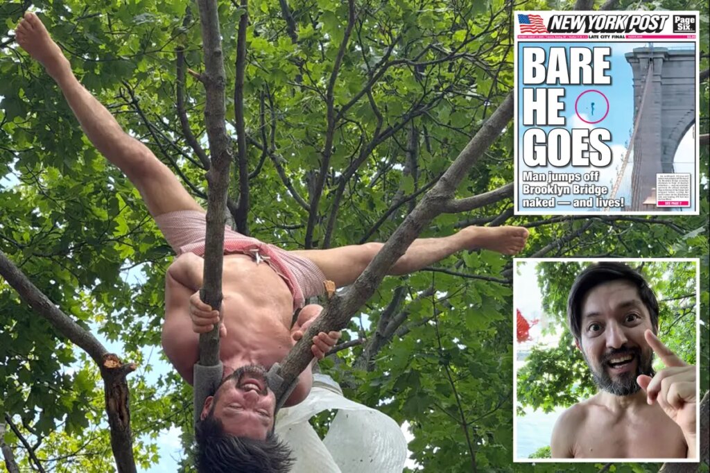 Naked nutjob in miracle jump off Brooklyn Bridge is Kazakhstan activist who plotted plunge on birthday: roommate