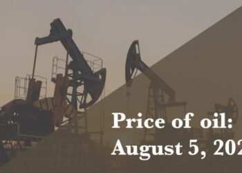Current price of oil as of August 5, 2026