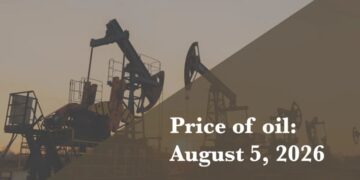 Current price of oil as of August 5, 2026