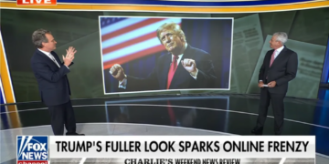 Fox News hosts gush over Trump coif in odd display: ‘Magnificent dome of orange’