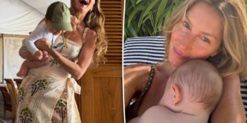 Gisele Bündchen shares rare photo of her 18-month-old son copying her workout routine: ‘What a gift’
