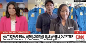 ‘I see the tears’: Black business owner cries as Navy suddenly yanks Blue Angels contract