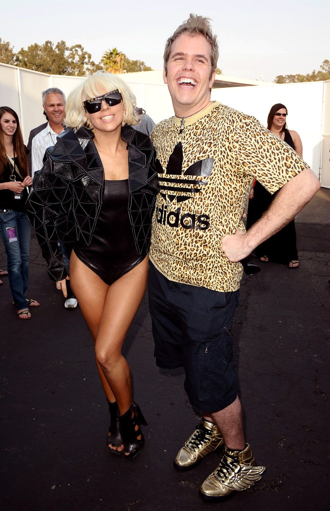 Lady Gaga and Perez Hilton at 102.7 KIIS-FM's Wango Tango 2009.