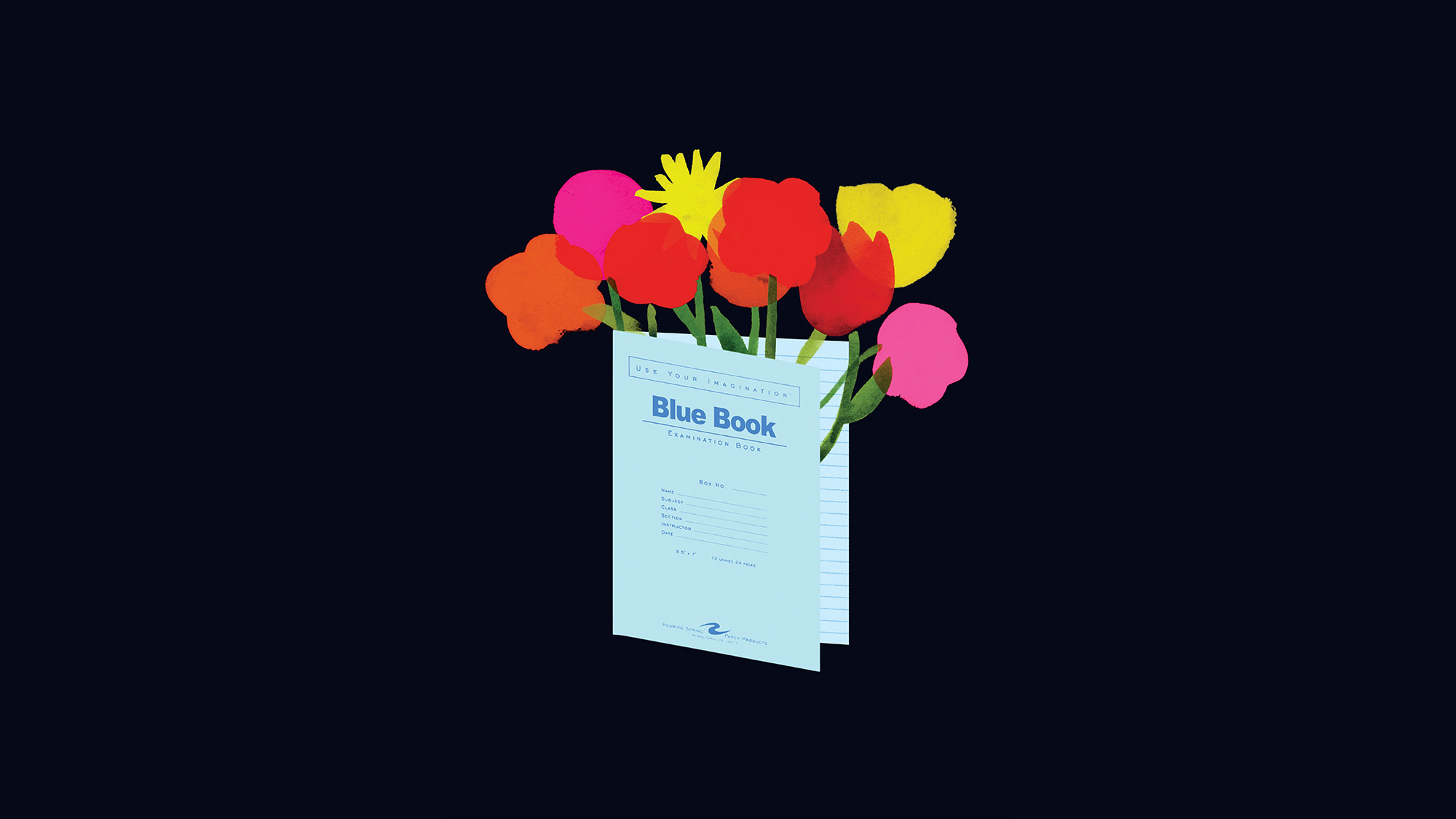 Flowers in Blue Book