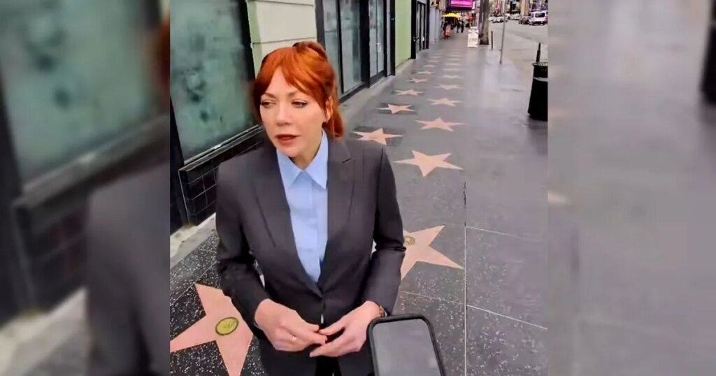 Man Wearing Pervert Glasses Films Himself Harassing Famous Female Comedian in the Middle of TV Shoot