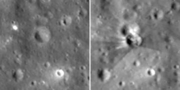 Before-and-after NASA images show crater carved by SpaceX rocket that slammed into the moon