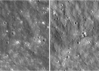 A SpaceX rocket carved out a crater on the moon as long as a bowling lane with ‘butterfly wing’ streaks