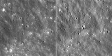 A SpaceX rocket carved out a crater on the moon as long as a bowling lane with ‘butterfly wing’ streaks