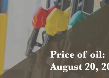 Current price of oil as of August 20, 2026