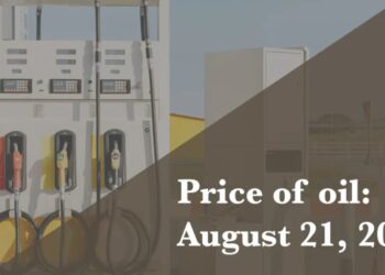 Current price of oil as of August 21, 2026
