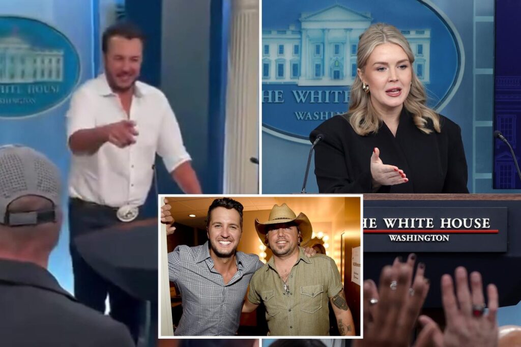 Luke Bryan and Jason Aldean play White House press secretary ahead of Karoline Leavitt’s exit