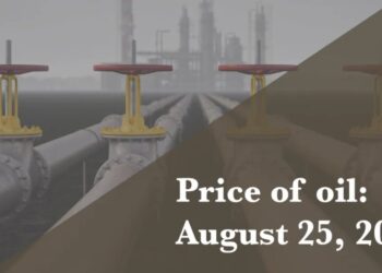 Current price of oil as of August 25, 2026