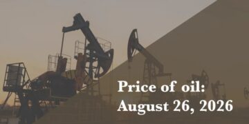 Current price of oil as of August 26, 2026