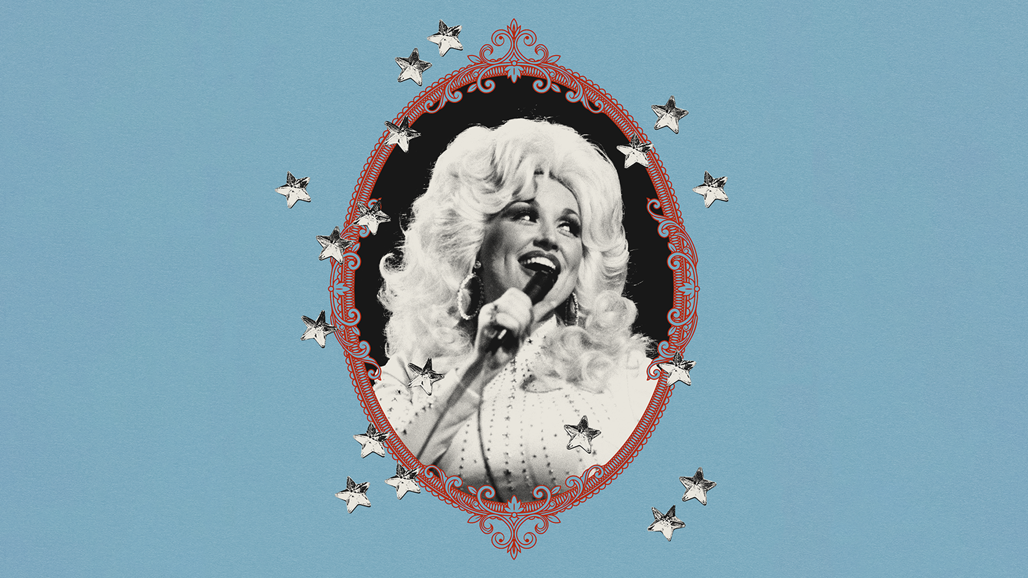 A collage showing Dolly Parton