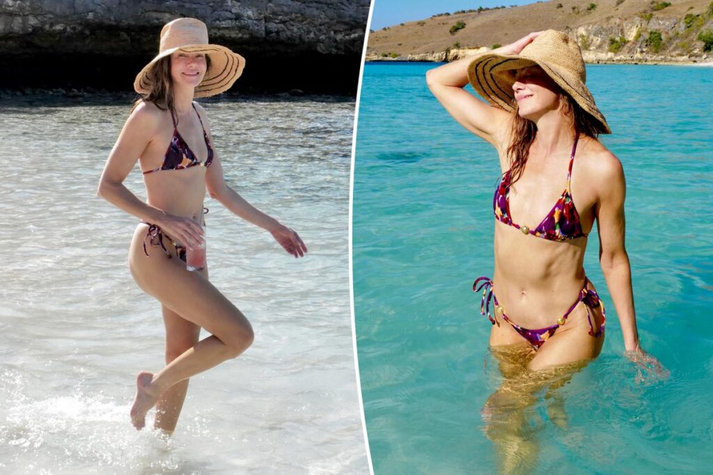 ‘White Lotus’ star Michelle Monaghan showcases her toned figure in string bikini during Indonesian vacation