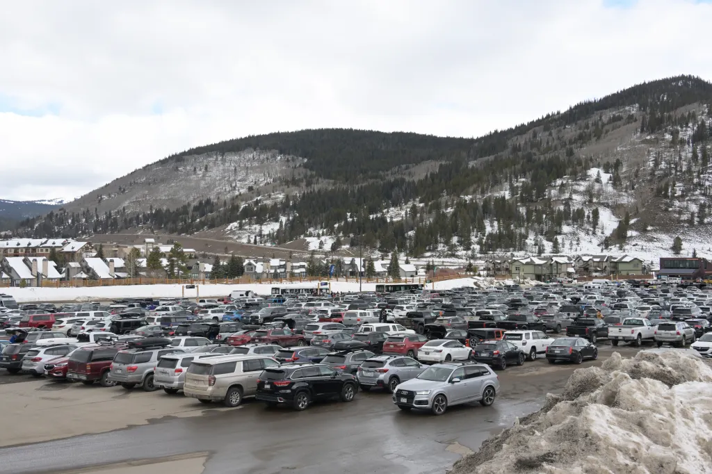 Copper Mountain ski resort parking is seen on Dec. 16, 2025, in Frisco, Colorado.