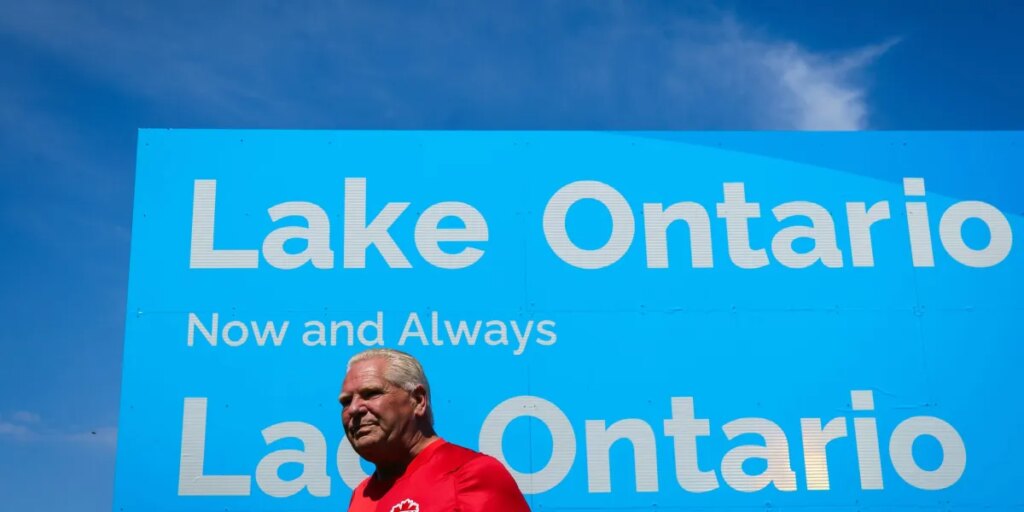 ‘Long after President Trump is gone, it will still be called Lake Ontario’ — Premier Doug Ford fires back at ‘Lake America’ decree with giant sign