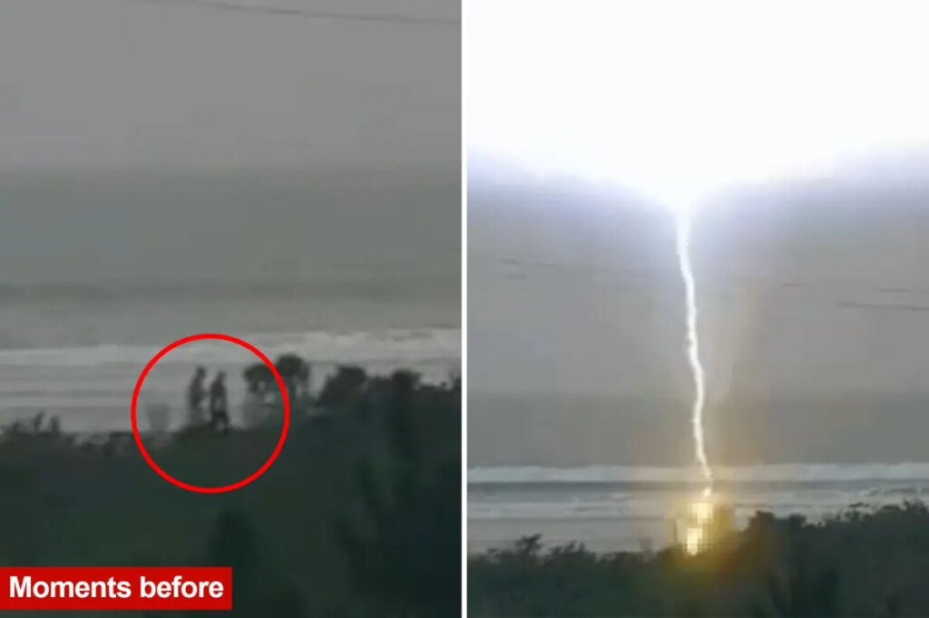 Woman, 39, dies after lightning strike on Brazilian beach
