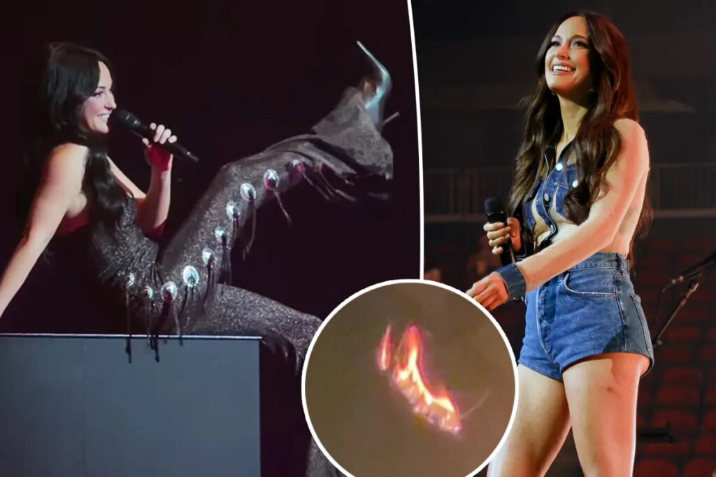 Kacey Musgraves’ stage bursts into flames during ‘Golden Hour’ performance at Boston concert