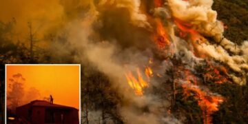 Fast-moving wildfire explodes in size again as it looms over luxury Big Sur mansions