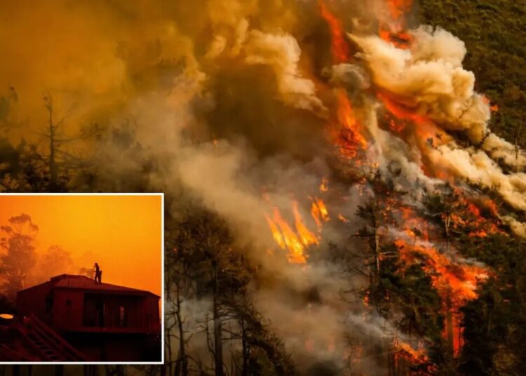 Fast-moving wildfire explodes in size again as it looms over luxury Big Sur mansions