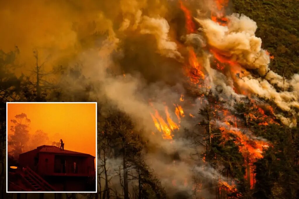 Fast-moving wildfire explodes in size again as it looms over luxury Big Sur mansions