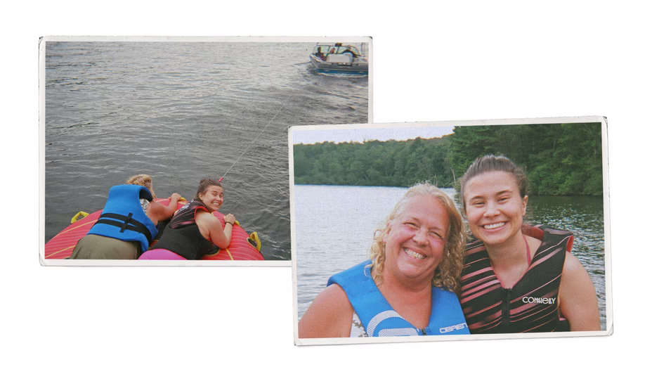 campers spending time outdoors near the water