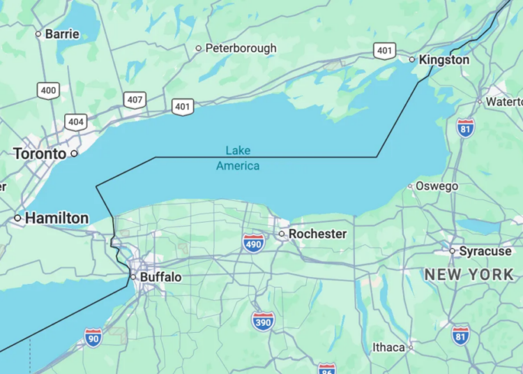 Google Maps Now Shows ‘Lake America’ Instead of Lake Ontario