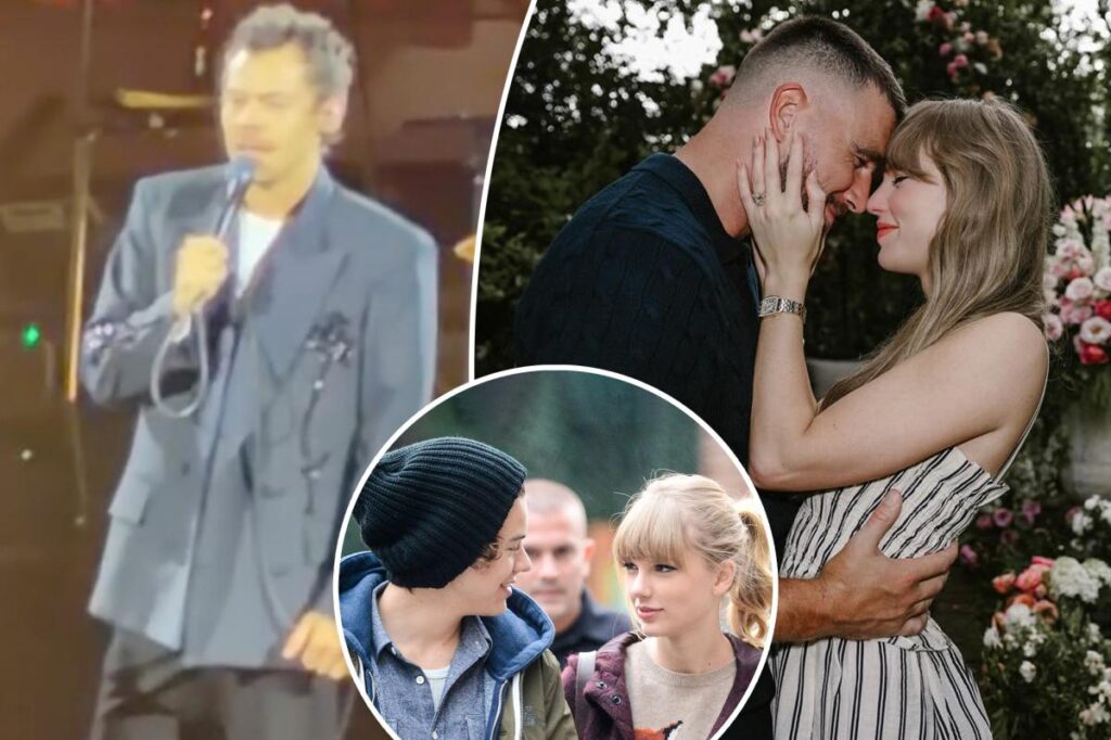 Taylor Swift’s ex Harry Styles makes cheeky comment about singer’s MSG wedding to Travis Kelce