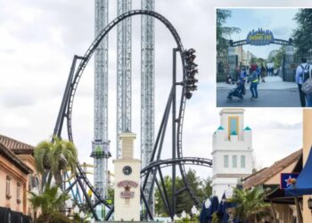 Parkgoer airlifted after Batman roller coaster incident leaves man with fractures to both legs