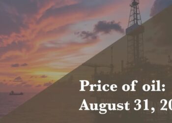 Current price of oil as of August 31, 2026