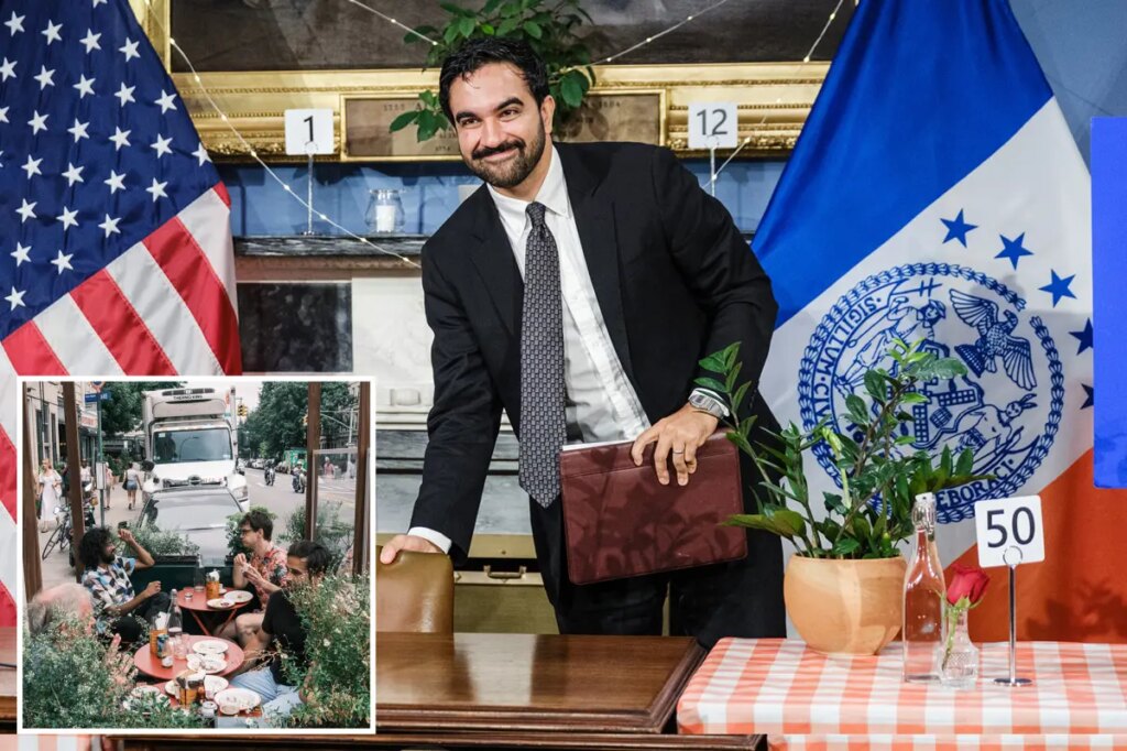 Mamdani signs law for year-round outdoor dining in NYC in social media-ready restaurant setting
