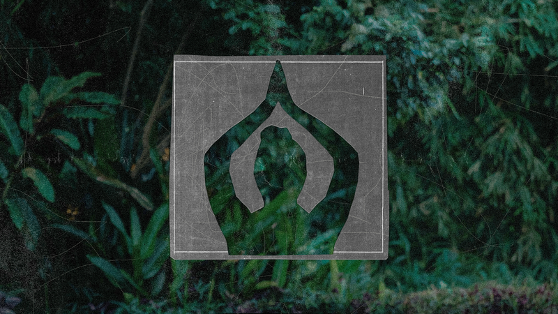 collage showing an empty cutout of a yoga pose