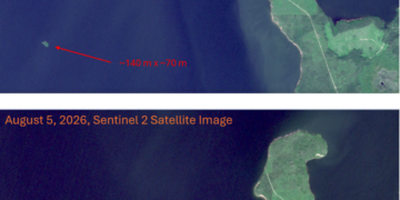Phantom Island Drifts Across Large Canadian Lake and Vanishes