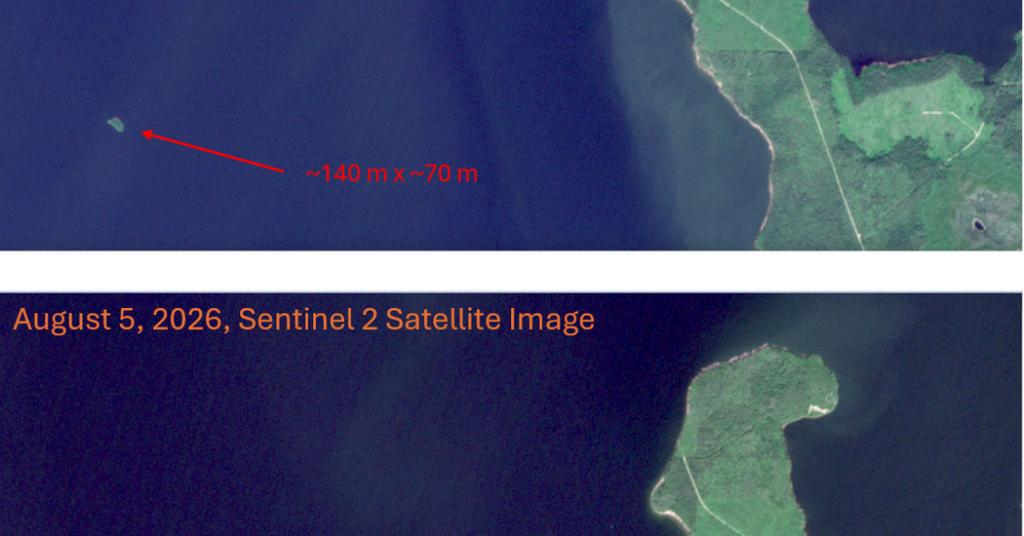 Phantom Island Drifts Across Large Canadian Lake and Vanishes