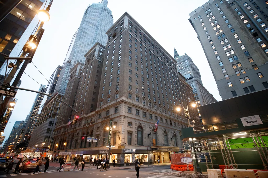 The Roosevelt Hotel at 45 East 45th Street in New York City.