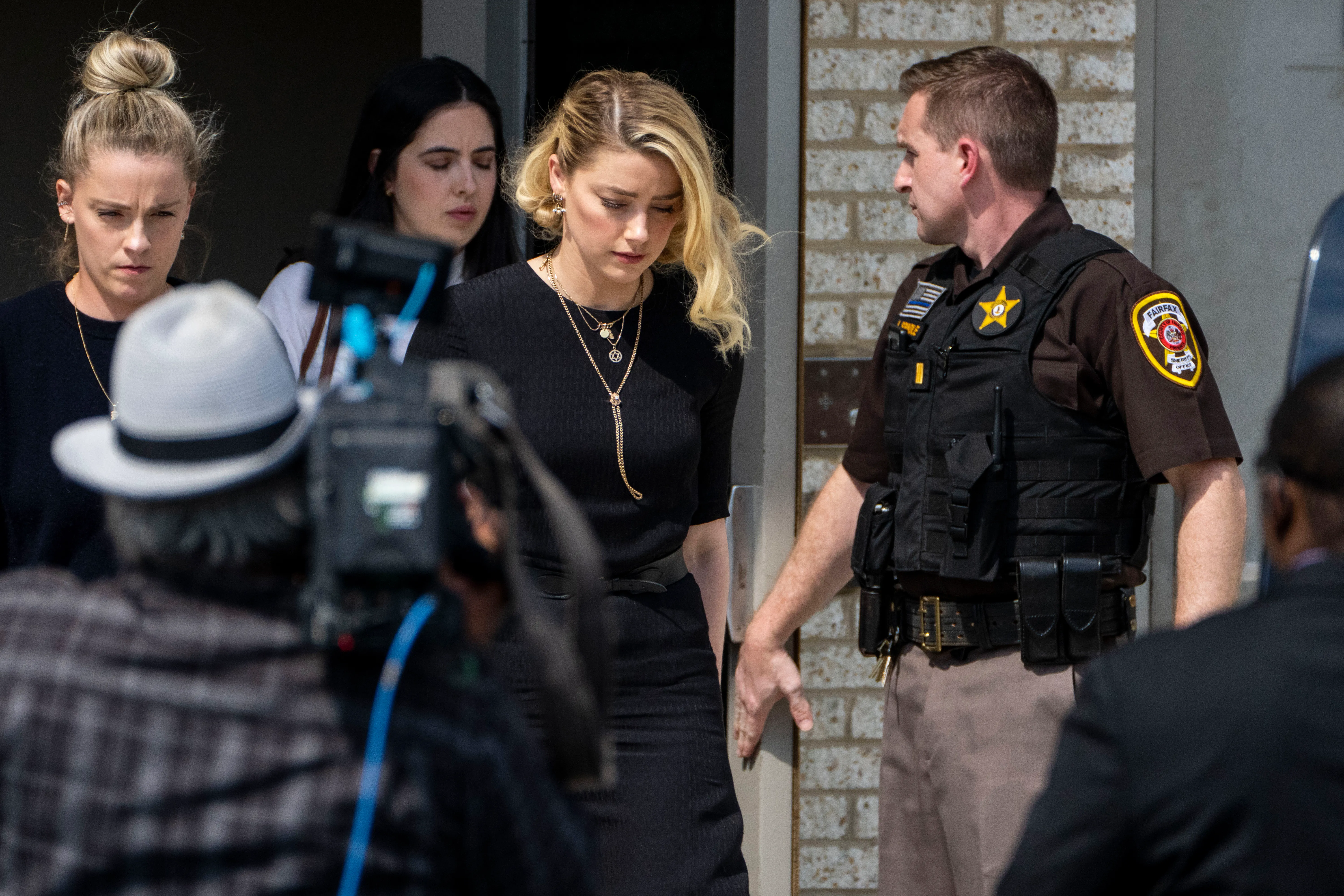 Actress Amber Heard departs the Fairfax County Courthouse on Wednesday, June 1, 2022 in Fairfax, VA.