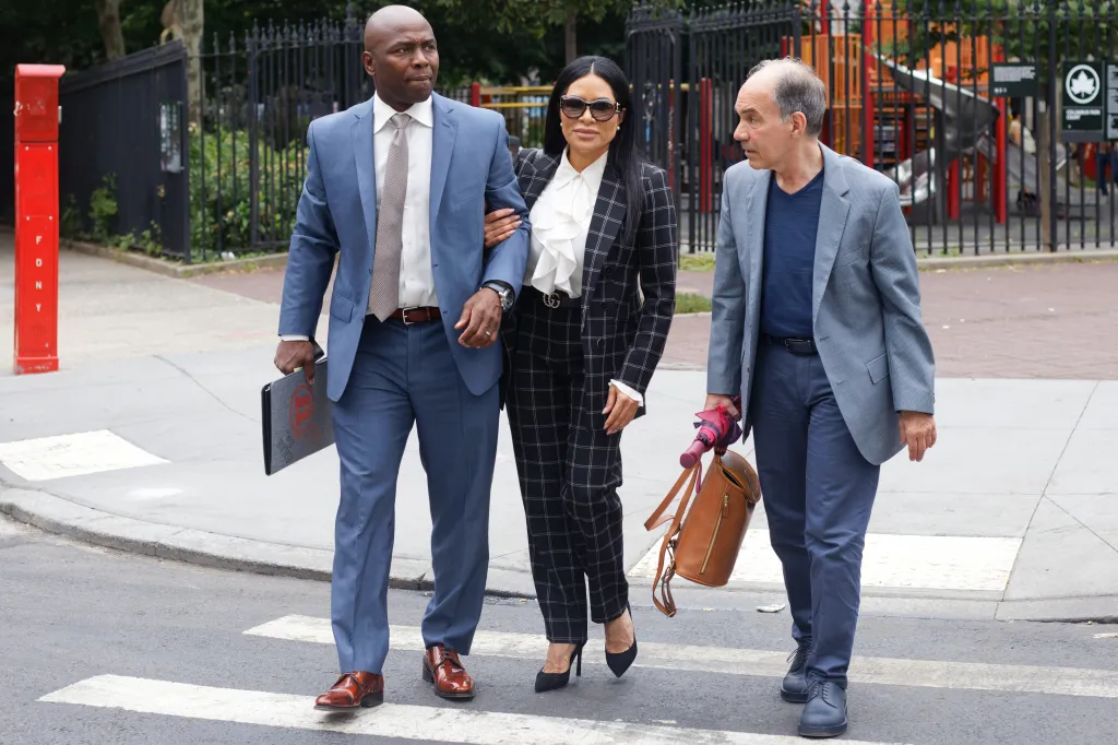 Jen Shah, star of The Real Housewives of Salt Lake City, arriving at the Daniel Patrick Moynihan United States Courthouse.